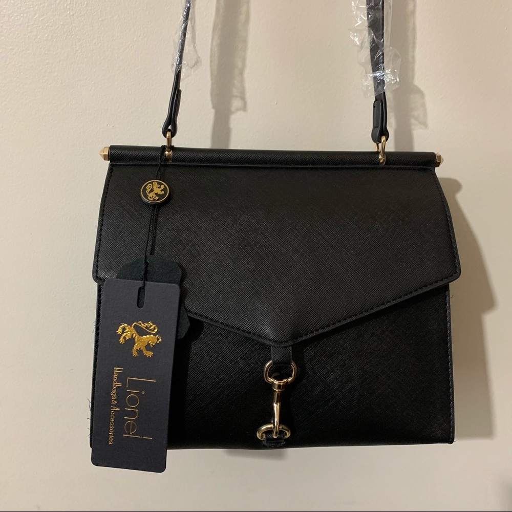 Lionel Brittany Black Vegan Leather Crossbody/Bag - Picture 4 of 15